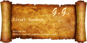 Gindl Gedeon névjegykártya